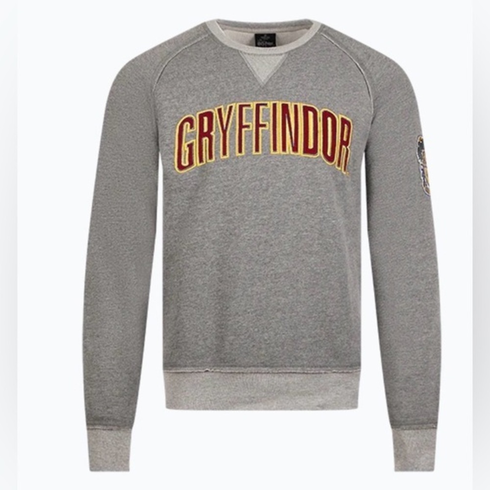 Harry Potter Gryffindor Crewneck Sweatshirt Small Gray Universal Studios‎